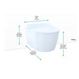 New Toto Wall-Hung Contemporary D-Shape Dual Flush 1.28 and 0.9 GPF Toilet with CEFIONTECT in Cotton White Retails $1027