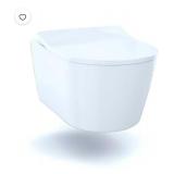 New Toto Wall-Hung Contemporary D-Shape Dual Flush 1.28 and 0.9 GPF Toilet with CEFIONTECT in Cotton White Retails $1027