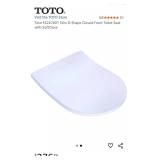 New Toto SS247#01 Slim D-Shape Closed-Front Toilet Seat with SoftClose Retails for $237