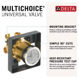 Delta Faucet R10000-UNBX MultiChoice Universal Tub and Shower Valve Body for Tub Faucet Trim Kit New $53