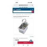 NEW Krowne HS-1419 Stainless Steel Drop-In Sink w/ Faucet & Drain Kit Retails at $435