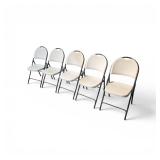 5 Lifetime Folding Plastic Chairs