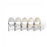 5 Lifetime Folding Plastic Chairs