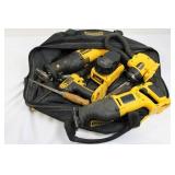 DeWalt Cordless Tool Assortment in Bag Mixed Lot
