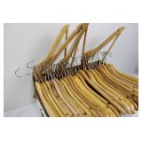 Wood Clothes Hangers Mixed Lot (37 Hangers)