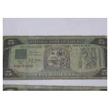 National Bank of Liberia 5 Dollar Banknotes (Lot of 12)