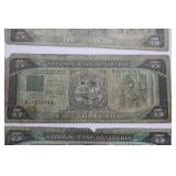 National Bank of Liberia 5 Dollar Banknotes (Lot of 12)