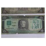 National Bank of Liberia 5 Dollar Banknotes (Lot of 12)