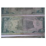 National Bank of Liberia 5 Dollar Banknotes (Lot of 12)