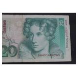 20 Deutsche Mark Banknote