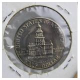 Mixed Lot of 9 U.S. Coins - Dimes, Half Dollars, Eisenhower Dollar & Peace Medal Dollar