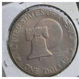 Mixed Lot of 9 U.S. Coins - Dimes, Half Dollars, Eisenhower Dollar & Peace Medal Dollar