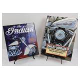 Indian and Harley-Davidson Motorcycle Books (Lot of 2)
