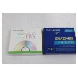 Memorex CD-RW & Fujifilm DVD-R 5-Pack Mixed Lot