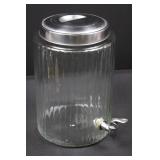 2 Gallon Glass Beverage Dispenser With Spigot & Lid