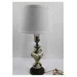 Ornate Ceramic Table Lamp With Shade