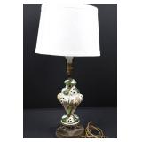 Ornate Ceramic Table Lamp With Shade