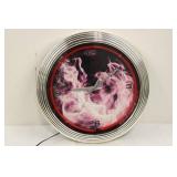 Neon Flame Wall Clock With Power Adapter