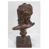 Bronze Eros Bust Sculpture (14.5 tall)