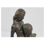 Metal Figural Sculpture Nude Couple (12.5' tall)