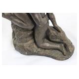 Metal Figural Sculpture Nude Couple (12.5' tall)