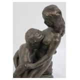 Metal Figural Sculpture Nude Couple (12.5' tall)
