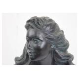 Signed Alice Heath Bust Sculpture on Marble Base (15.5' tall)