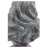 Signed Alice Heath Bust Sculpture on Marble Base (15.5' tall)