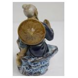 Oriental Porcelain Figural Statue (8.5' tall)