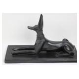 Egyptian-Style Jackal Figurine on Base (9' x 14')