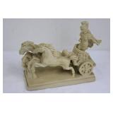 Roman Warrior Chariot Horse Figurine (9.5' x 9')