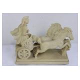 Roman Warrior Chariot Horse Figurine (9.5' x 9')