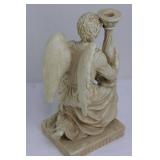 Alva 1996 Signed Angel Candelabra Figurine (11.5' tall)