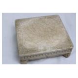 Ceramic Crackle Glaze Square Pedestal Planter (10'x10')