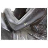 Classical Seated Lady Sculpture on Base (11.5' tall)