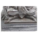 Classical Seated Lady Sculpture on Base (11.5' tall)
