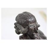 Classical Seated Lady Sculpture on Base (11.5' tall)