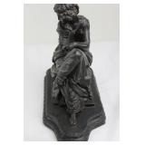 Classical Seated Lady Sculpture on Base (11.5' tall)