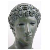Classical Style Bust Sculpture on Pedestal Base (18' Tall)