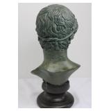 Classical Style Bust Sculpture on Pedestal Base (18' Tall)
