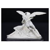 Winged Angel and Figure Sculpture R590-24 Resin on Base (13' x 14')