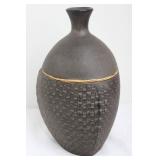 Textured Ceramic Vase With Tapered Neck (13.5')