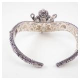Barbara Bixby Ganesh Multigemstone Sterling Silver & 18K Hinged Cuff Bracelet ***Est. Replacement Value $800**