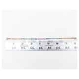 Gorgeous Rainbow Multigemstone Sterling Silver Tennis Bracelet