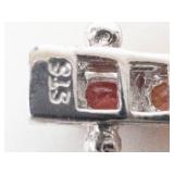 Gorgeous Rainbow Multigemstone Sterling Silver Tennis Bracelet
