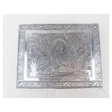 Silver Tone Buddha Jewelry Box With Mirror