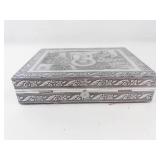 Silver Tone Buddha Jewelry Box With Mirror