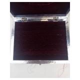 Silver Tone Buddha Jewelry Box With Mirror