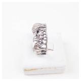 Elephant Family Sterling Silver Band Ring Size 8