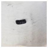 Vintage Sterling Silver Beaded Border Square Elephant Ring Size 8